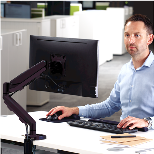 Bras porte-écran eppa noir - ergonomie et organisation
