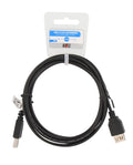Câble usb 2.0 a m/f - 1,8 m noir