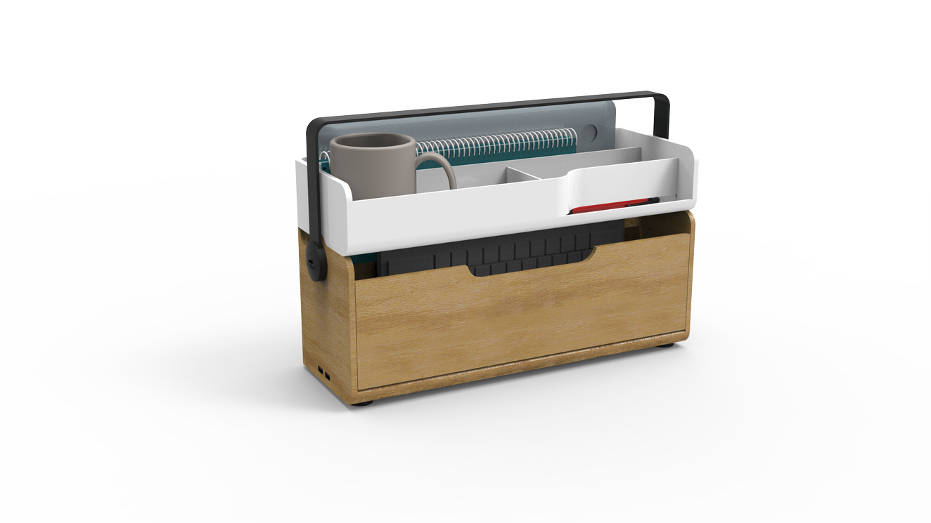 Station de travail ergonomique - rangement et mobilité