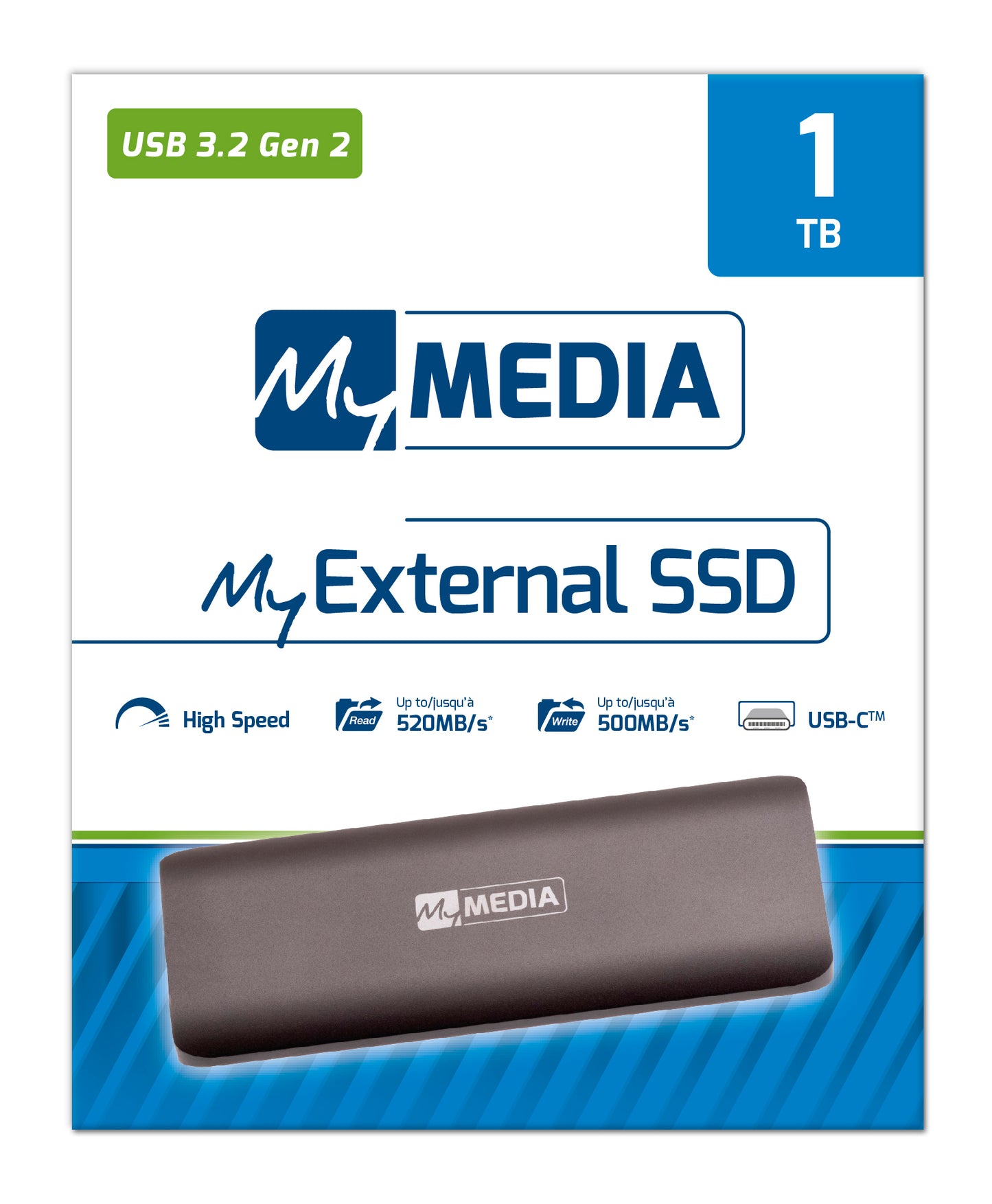 Disque ssd externe 1 to - transfert rapide usb 3.2