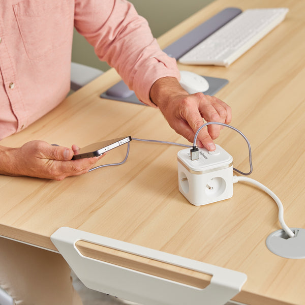 Bloc d'alimentation compact - 3 prises, usb-a et usb-c