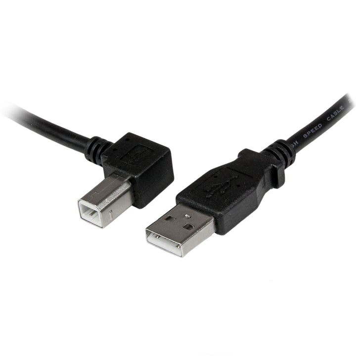 Câble usb 2.0 type a vers b coudé gauche - 3m noir