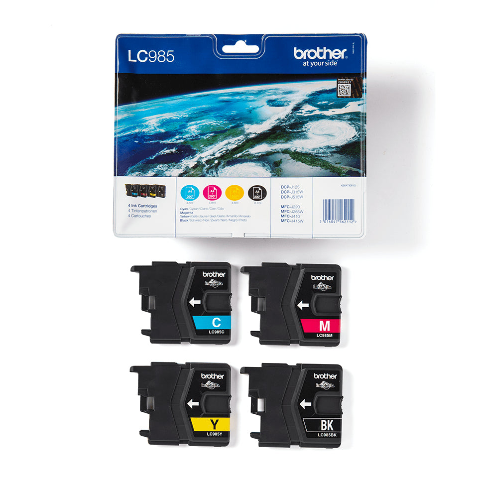 Pack 4 cartouches Brother lc985 - rendement économique