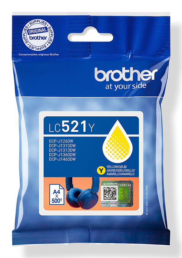 Cartouche d'encre Brother jaune LC521y - 500 pages