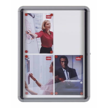 Vitrine d'affichage, fond en métal, 4 feuilles A4, pour l'intérieur