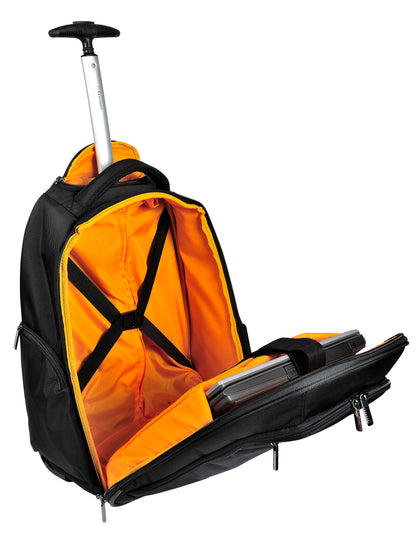 Sac à dos trolley ordinateur 15,6" - roulettes et poignée télescopique