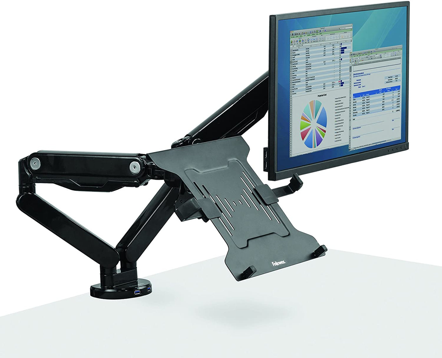 Kit porte pc ergonomique - support réglable et ventilé