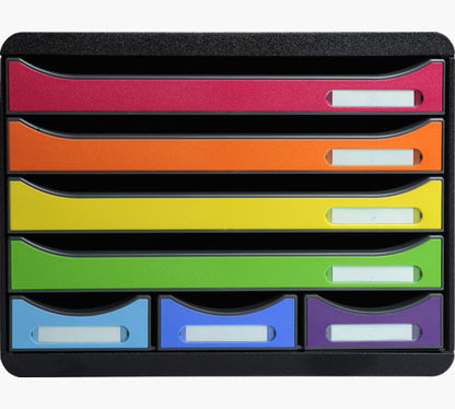 Module de classement storebox 7 tiroirs arlequin