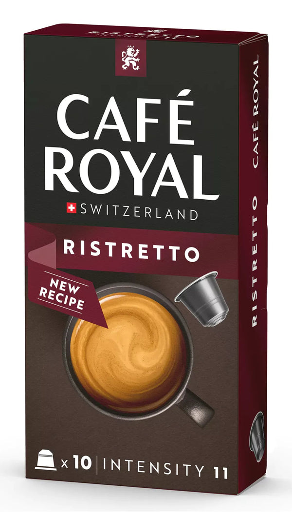Capsules Café royal ristretto nespresso - intensité 11, 10 pièces