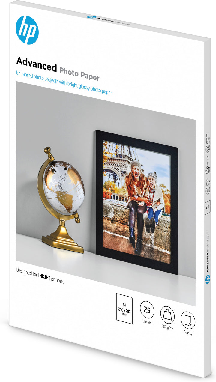 Papier photo HP A4 250g - finition brillante- 25 feuilles