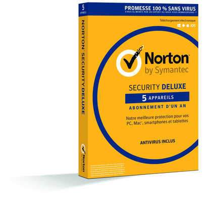 Antivirus Norton 360 deluxe - protection 5 appareils