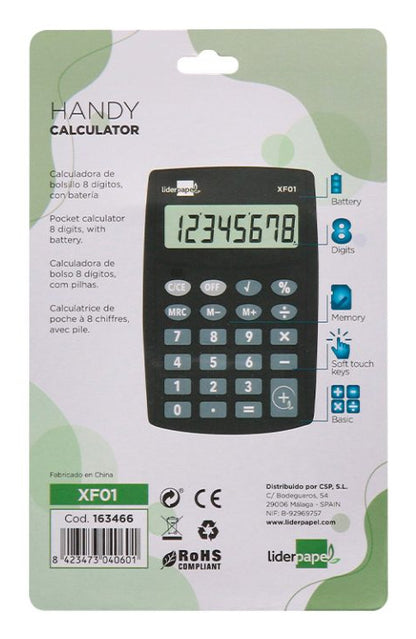 Calculatrice poche 8 chiffres noir