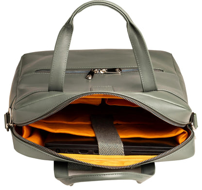 Sac à dos ordinateur 14" cuir gris - élégance et praticité