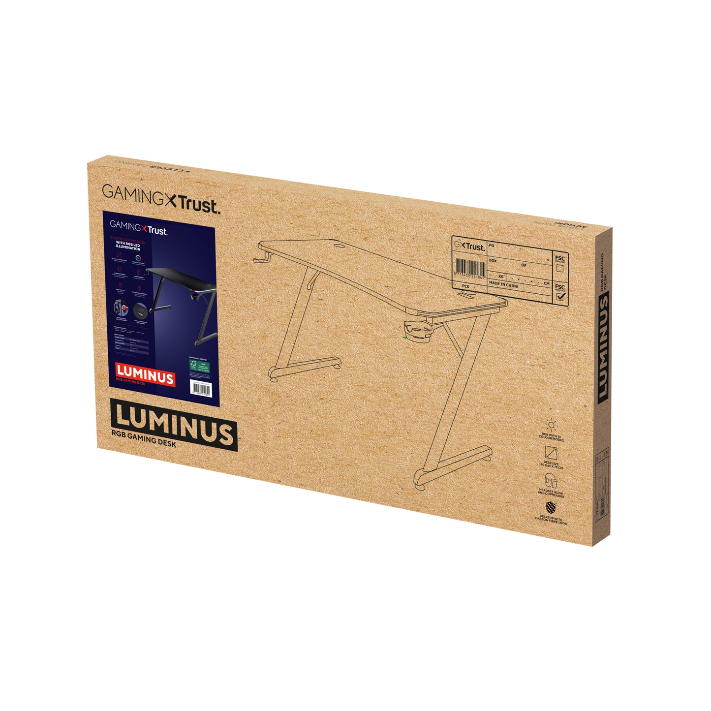 Bureau gaming led rvb 120x60 - ergonomie et style