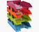 Set de 4 corbeilles-à-courrier  opaque- Couleurs assorties