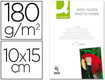 Papier photo brillant 10x15 cm -180g-paquet de 25- haute qualité