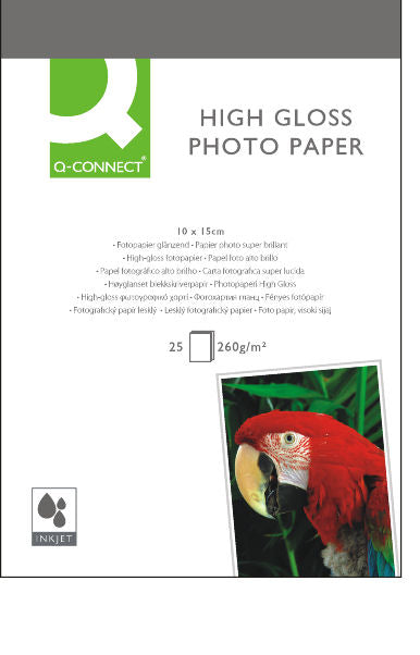 Papier photo glacé 10x15 - 260g-paq de 25