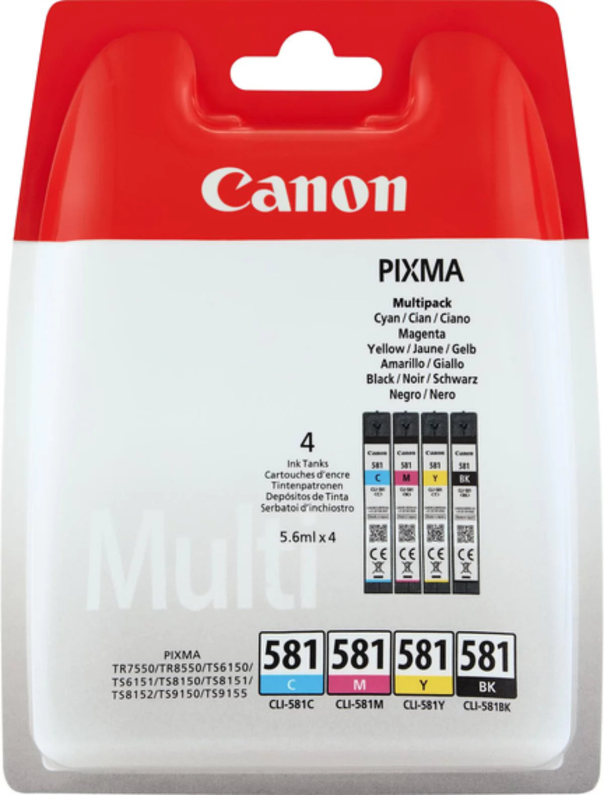 Multipack cartouches Canon cli-581 - impression durable