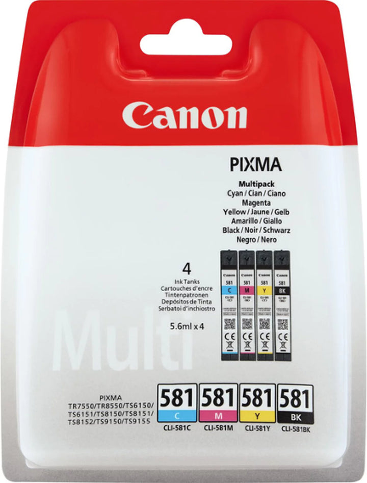 Multipack cartouches Canon cli-581 - impression durable