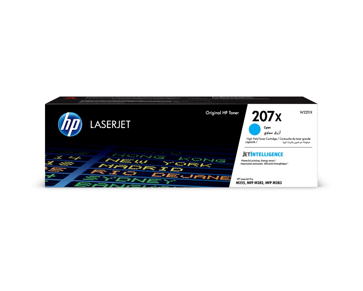 Cartouche toner HP cyan 207x - haute capacité 2450 pages
