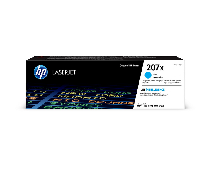 Cartouche toner HP cyan 207x - haute capacité 2450 pages