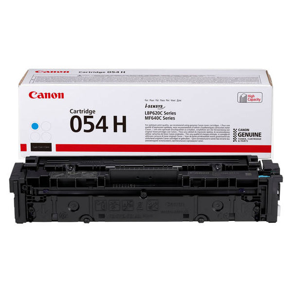Cartouche toner Canon cyan 054h - rendement élevé 2300 pages
