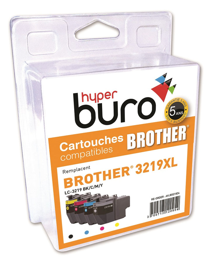 Pack 4 cartouches compatibles Brother  LC3219XL - haute capacité