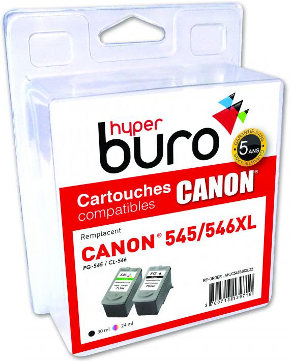 Pack 2 cartouches compatibles Canon 545/546 XL - économie et performance