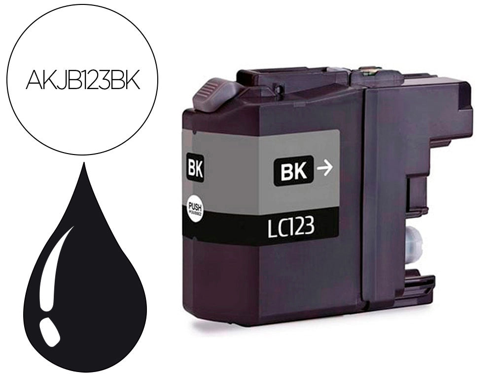 Cartouche d'encre compatible  Brother lc123bk - 600 pages