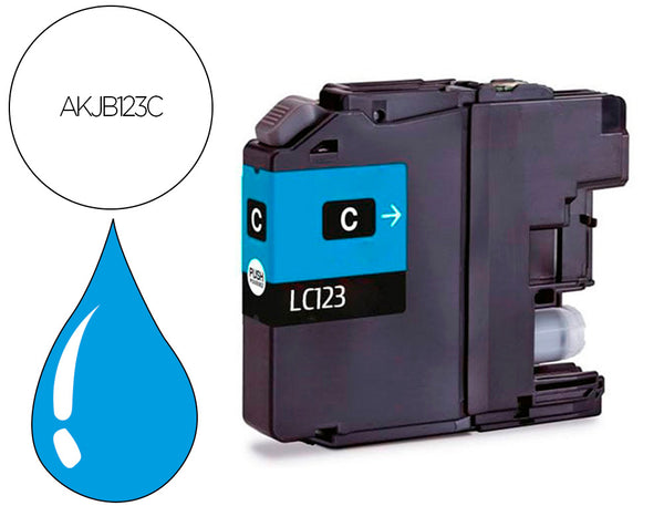 Cartouche d'encre compatibles Brother  cyan lc123 - 600 pages