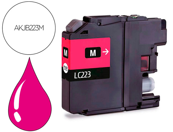 Cartouche d'encre compatible Brother LC223M Magenta - 550 pages