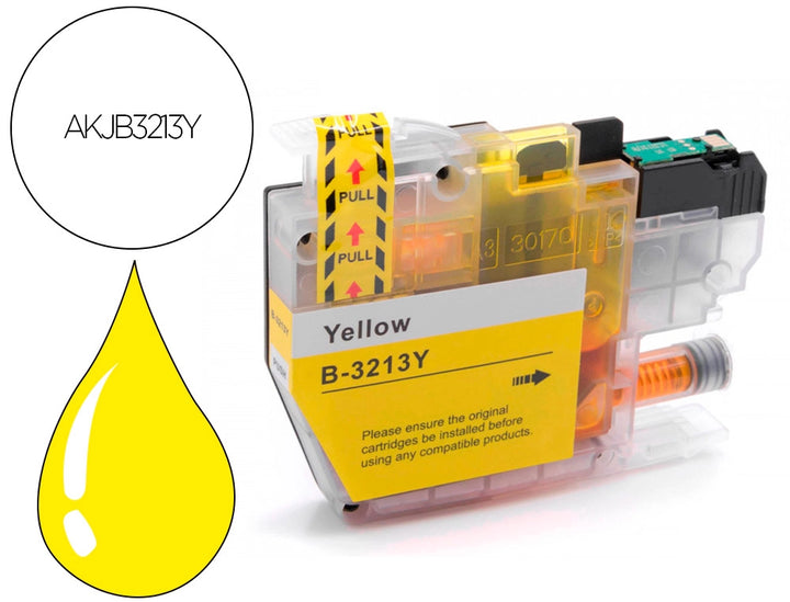 Cartouche d'encre compatible Brother LC3213 Jaune - haute capacité 400 pages