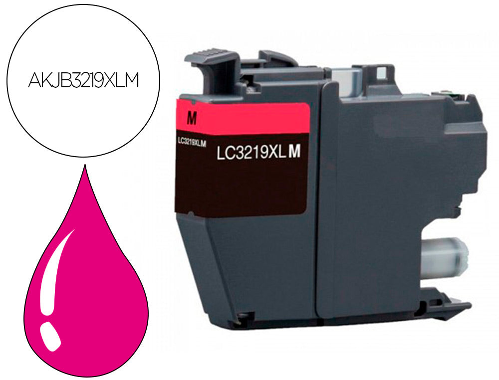 Cartouche d'encre compatible  Brother magenta 3219xl - haute capacité 1500 pages
