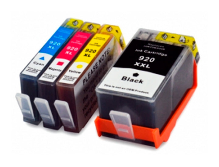 Pack 4 cartouches Compatible HP 920XL CMJN Haute Capacité
