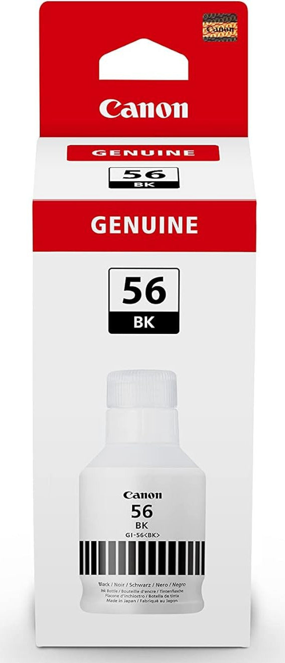 Bouteille d'encre Canon noire gi-56 bk - haut rendement 6000 pages