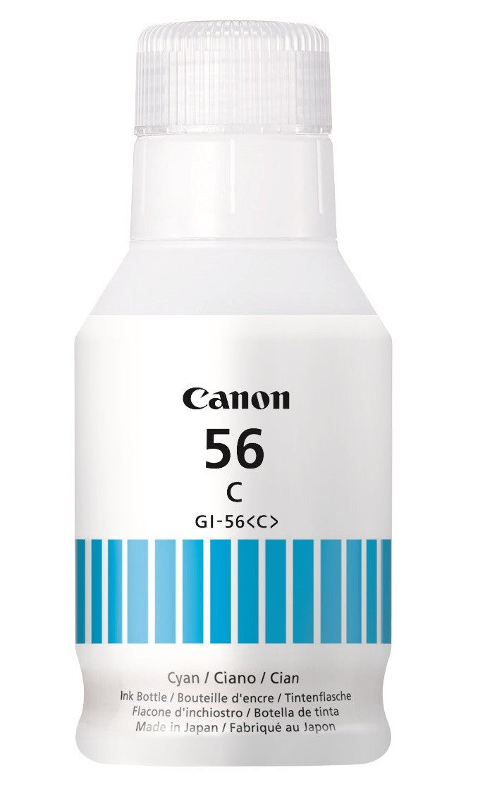 Bouteille d'encre Canon cyan gi-56 - haut rendement 14000 pages