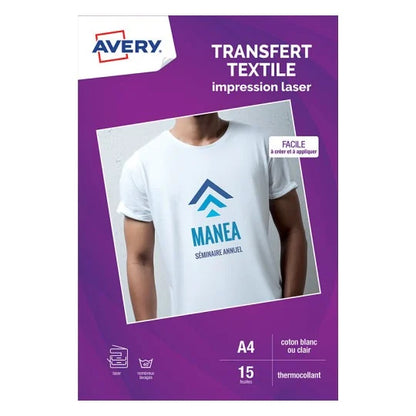 Papier transfert laser A4 - personnalisation textile-paquet de 15 feuilles
