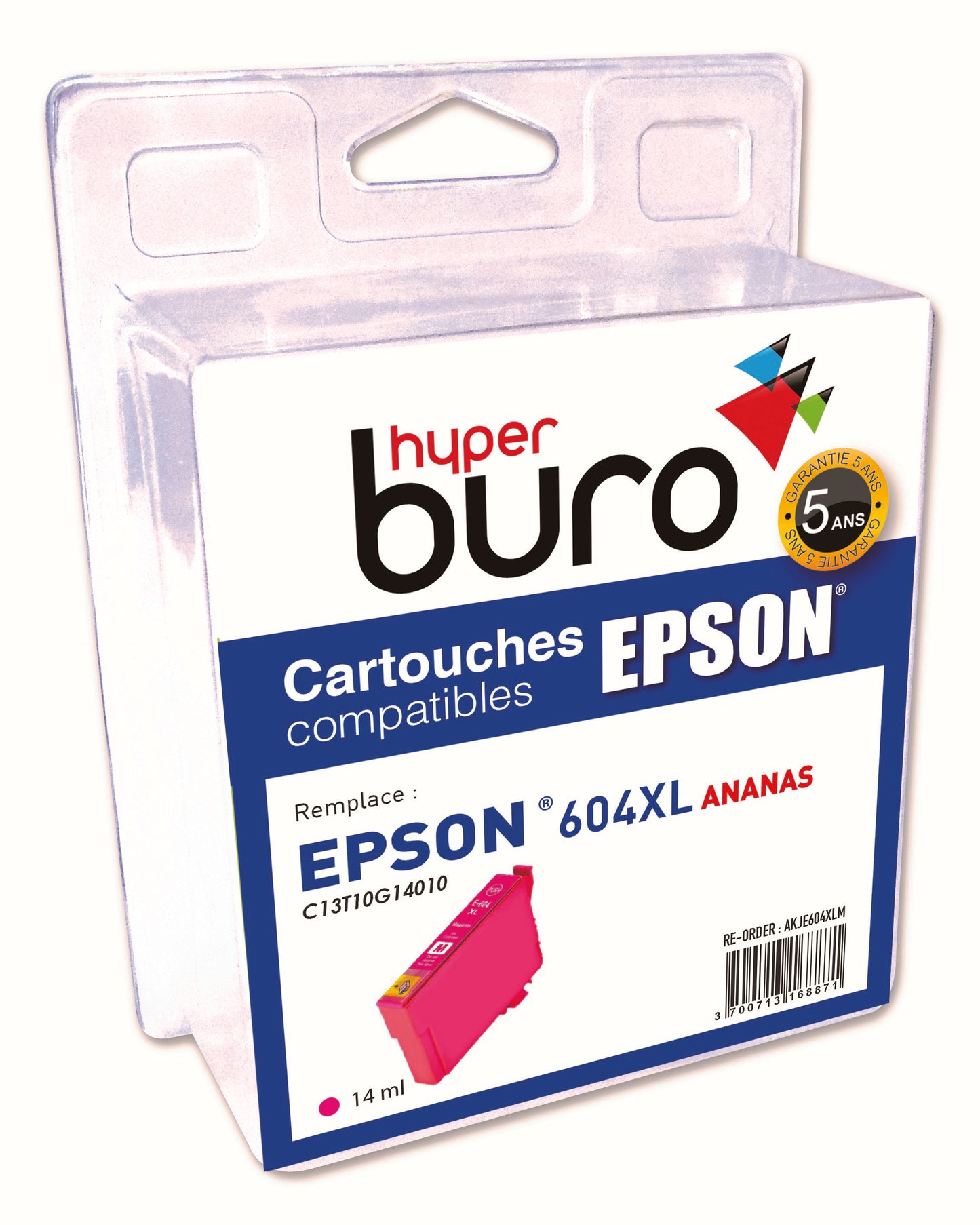 Cartouche Compatible Epson 604 XL ananas  magenta haute capacité