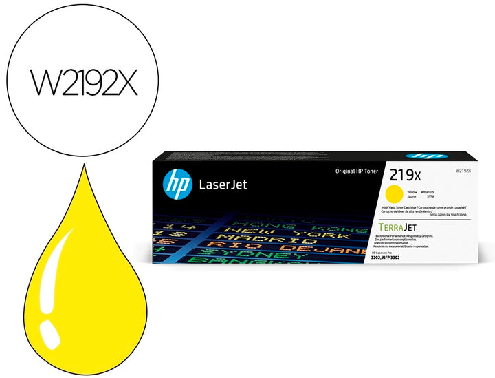 Cartouche toner HP laser 219x - jaune haute capacité