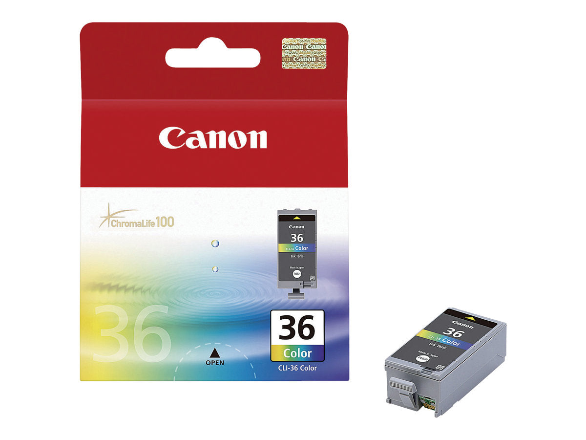 Cartouche d'encre Canon CLI-36 couleurs - impression vive