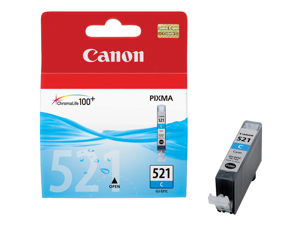 Cartouche d'encre Canon CLI-521C cyan - impression fiable