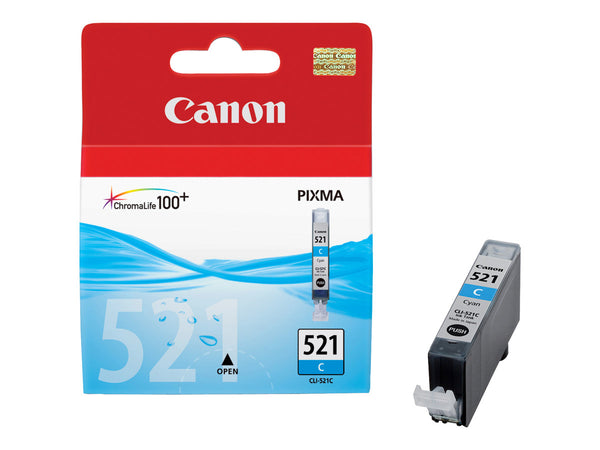 Cartouche d'encre Canon CLI-521C cyan - impression fiable