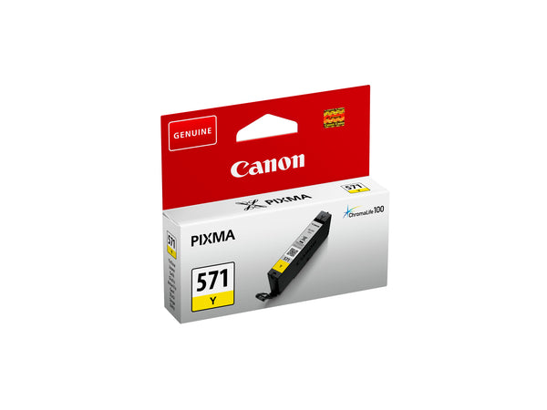 Cartouche d'encre Canon CLI-571Y jaune - 7ml pour impressions vives