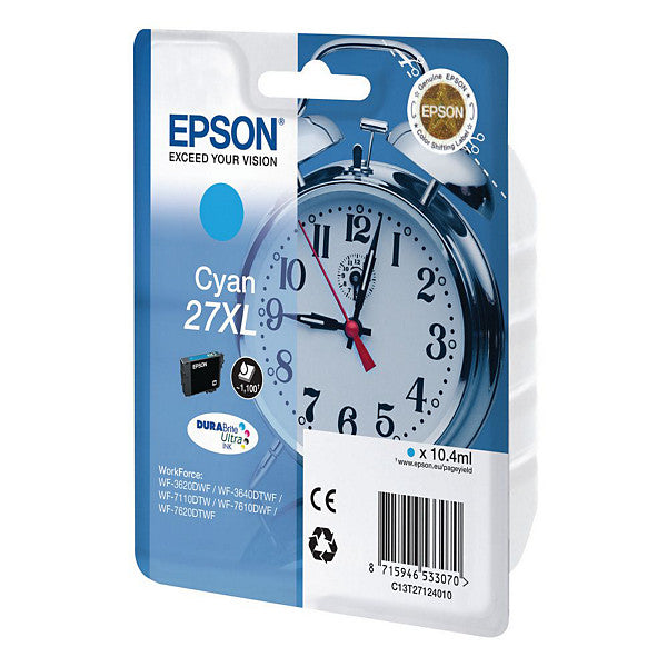 Cartouche d'encre Epson c13t27124 cyan 27xl reveil - haute capacité
