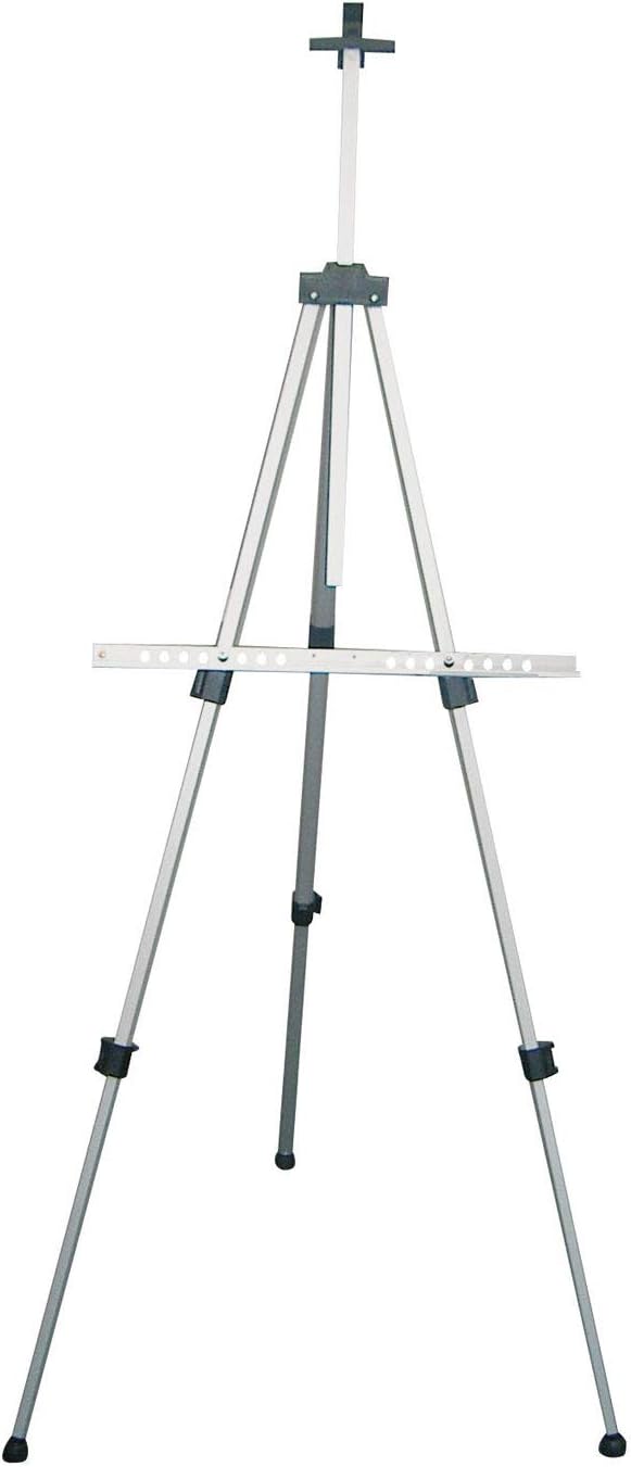 Chevalet aluminium pour tableaux ou cadres 1,60m - pliable et léger