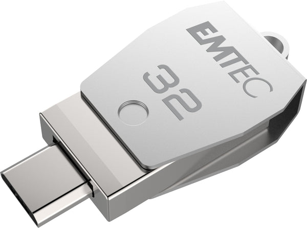 Clé usb dual 32go - pivotante et métal