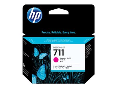 Cartouche d'encre HP magenta 711 - pack de 3 x 29ml