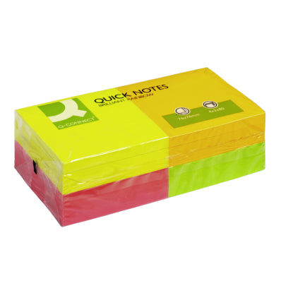 Bloc Notes Neon 76x76 - Couleurs Assorties