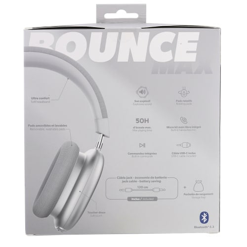 Casque audio bluetooth bounce max - longue autonomie