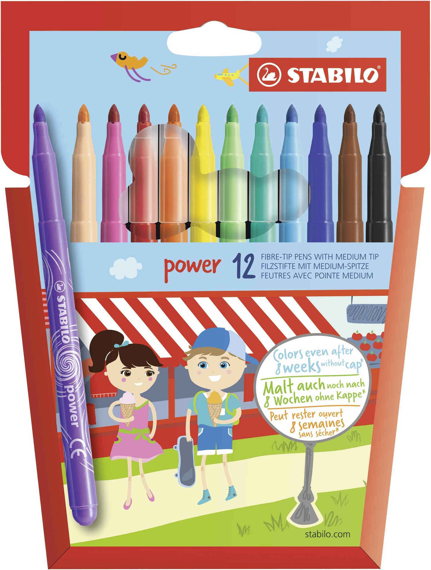 Feutres STABILO Power 12 couleurs Multicolore